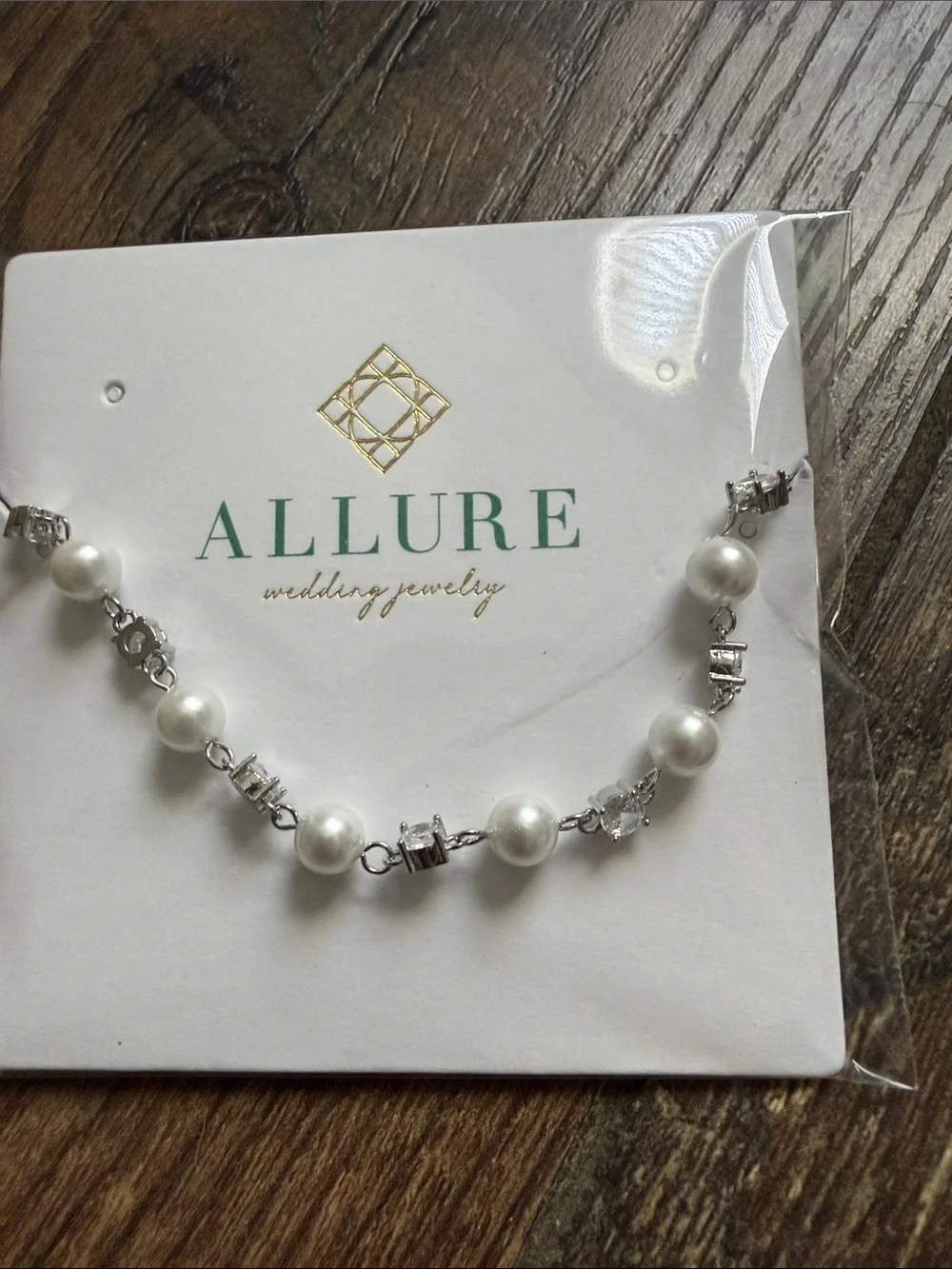 Allure White Pearl Necklace and Stud Earring Set with Silver Accents
